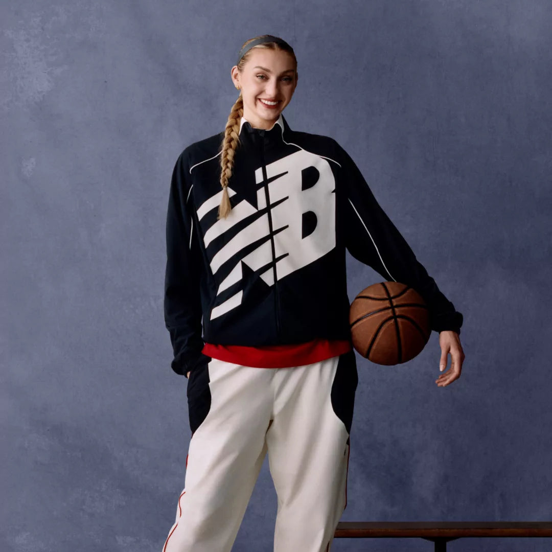 Men Basketball Oversized Print Woven Jacket / New Balance