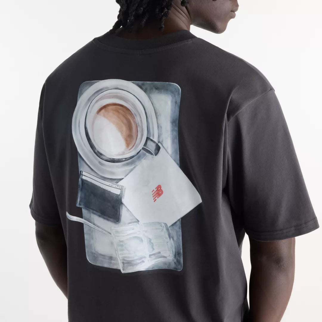 Men Grey Days Coffee Oversized T-Shirt / New Balance