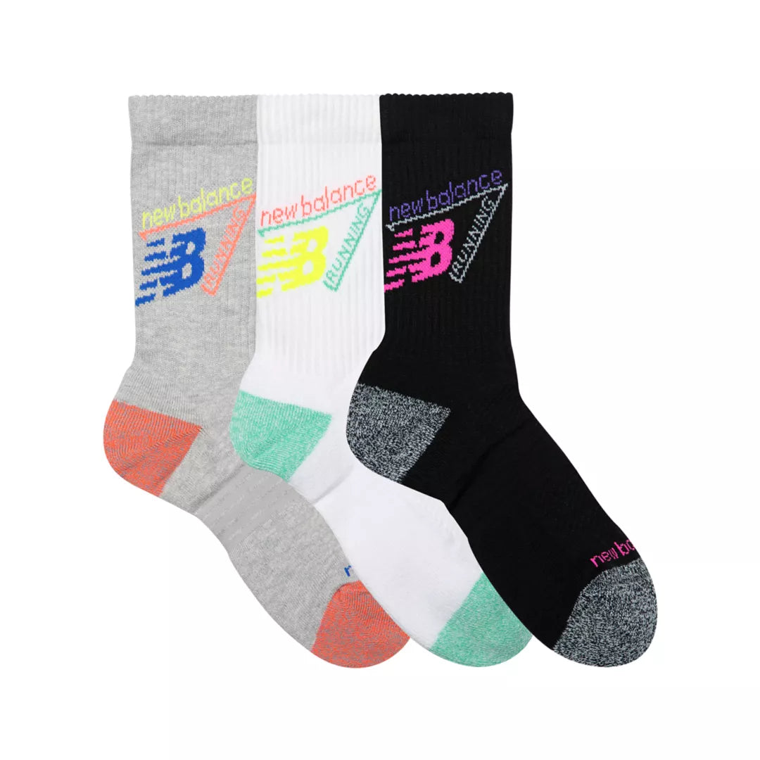 Men|Women Active Graphic Crew Socks 3 Pack / New Balance