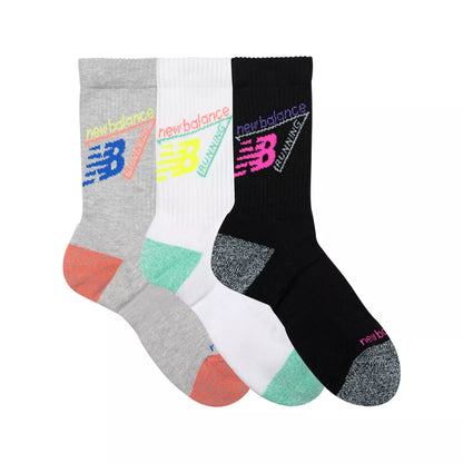 Men|Women Active Graphic Crew Socks 3 Pack / New Balance