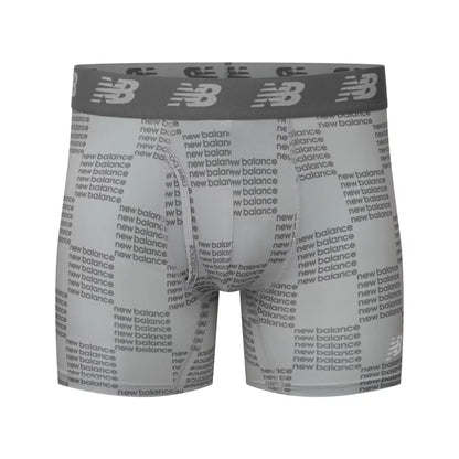 Men Mens Premium 6 Inch Boxer Brief with Fly 3 Pack / New Balance