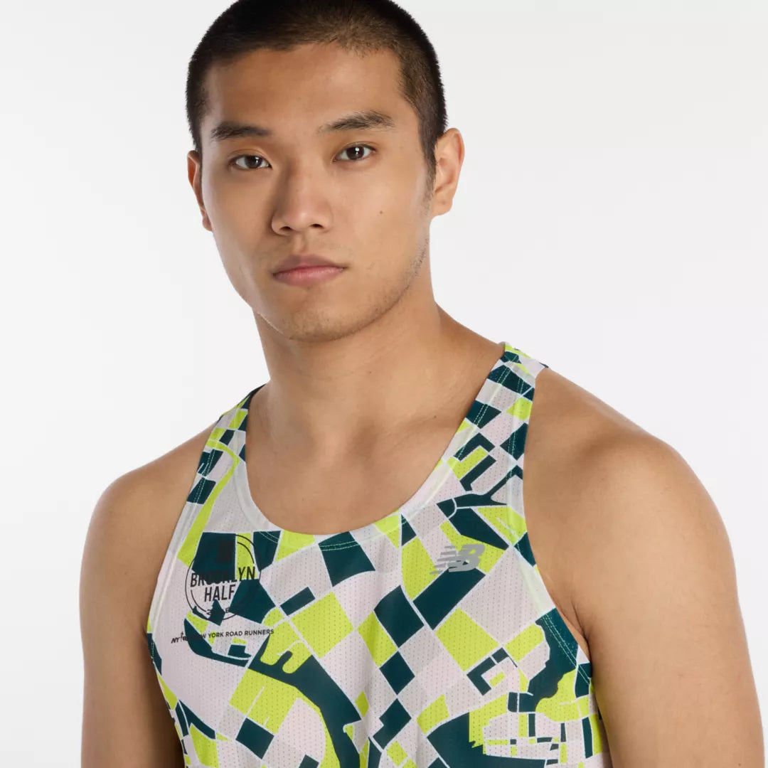 Men RBC Brooklyn Half Printed RC Essential Singlet / New Balance