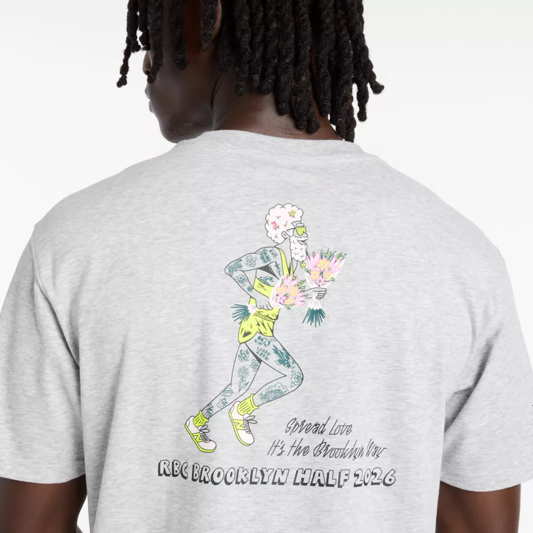 Men RBC Brooklyn Half Men's Graphic T-Shirt - Flowers / New Balance