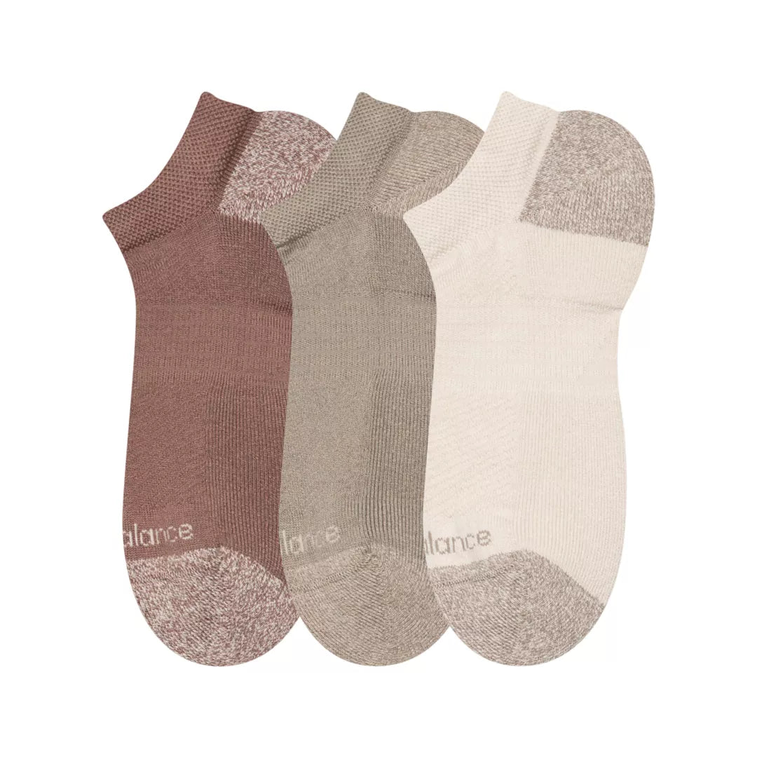 Men|Women Active  No Show Socks 3 Pack / New Balance