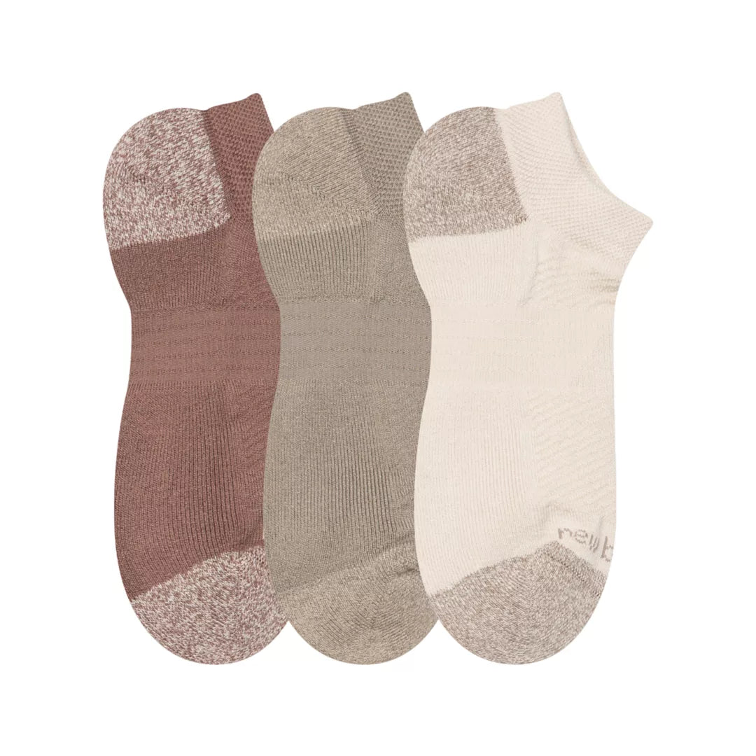 Men|Women Active  No Show Socks 3 Pack / New Balance