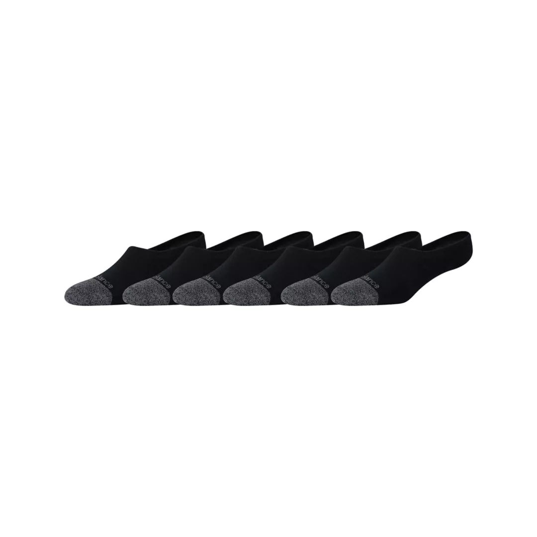 Men|Women Active Invisible No Show Socks 6 Pack / New Balance