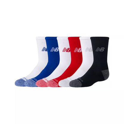 Kids Youth Active Crew Socks 6 Pack / New Balance