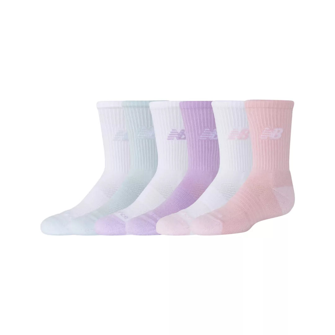 Kids Youth Active Crew Socks 6 Pack / New Balance