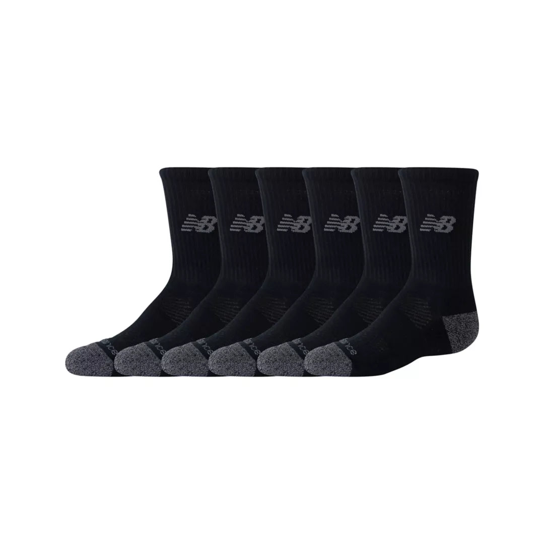 Kids Youth Active Crew Socks 6 Pack / New Balance