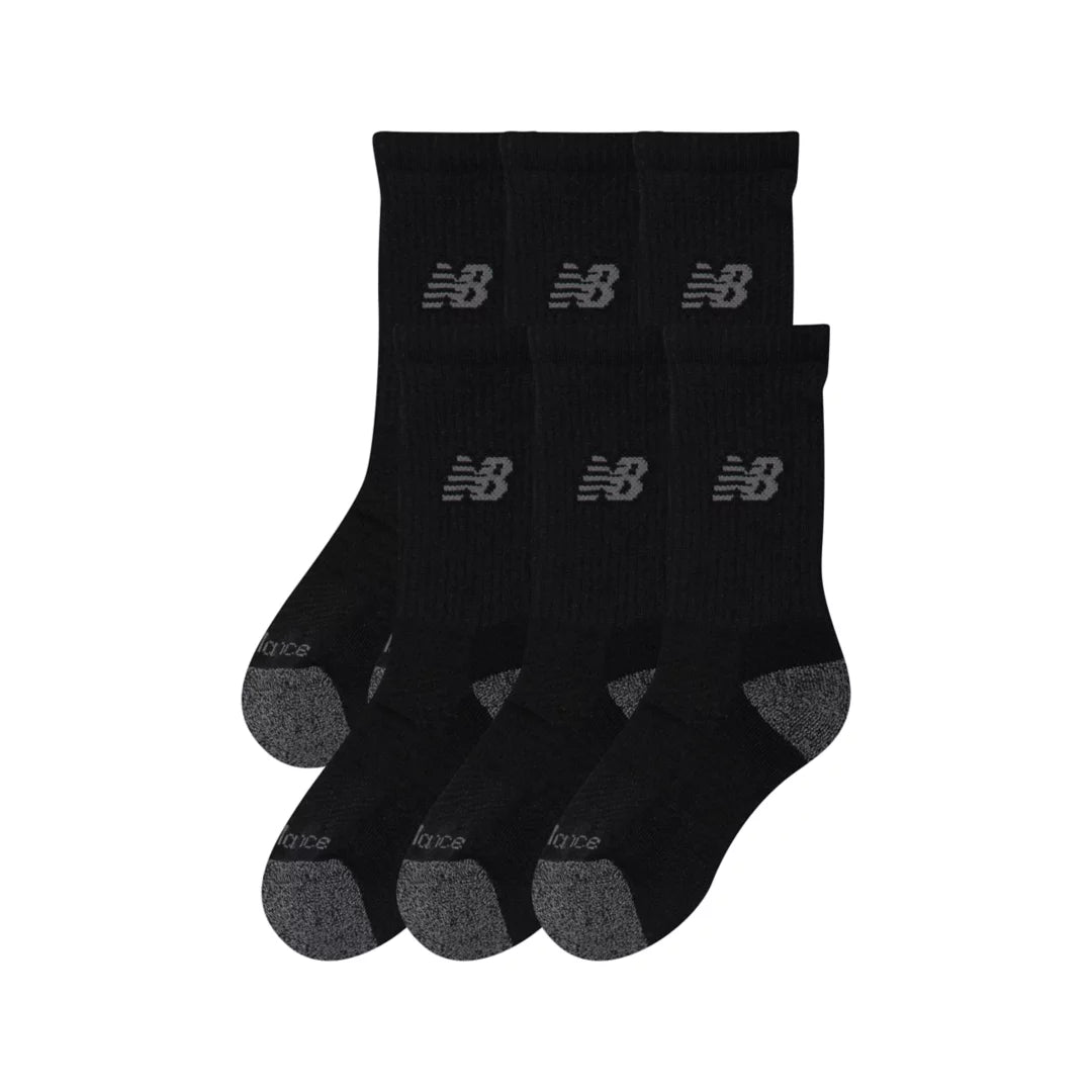 Kids Youth Active Crew Socks 6 Pack / New Balance