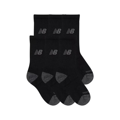 Kids Youth Active Crew Socks 6 Pack / New Balance