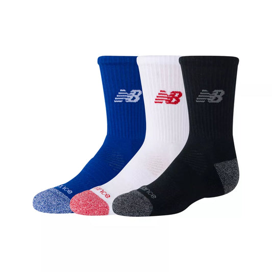Kids Youth Active Crew Socks 3 Pack / New Balance