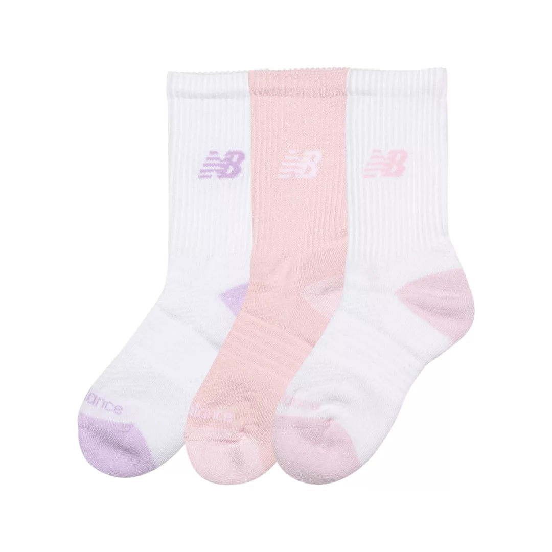 Kids Youth Active Crew Socks 3 Pack / New Balance
