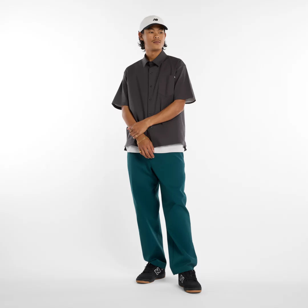 Men Numeric Button Up Shirt / New Balance