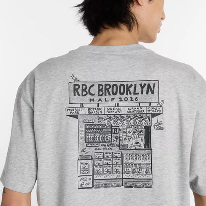 Men RBC Brooklyn Half Men's Graphic T-Shirt - Newspaper / New Balance