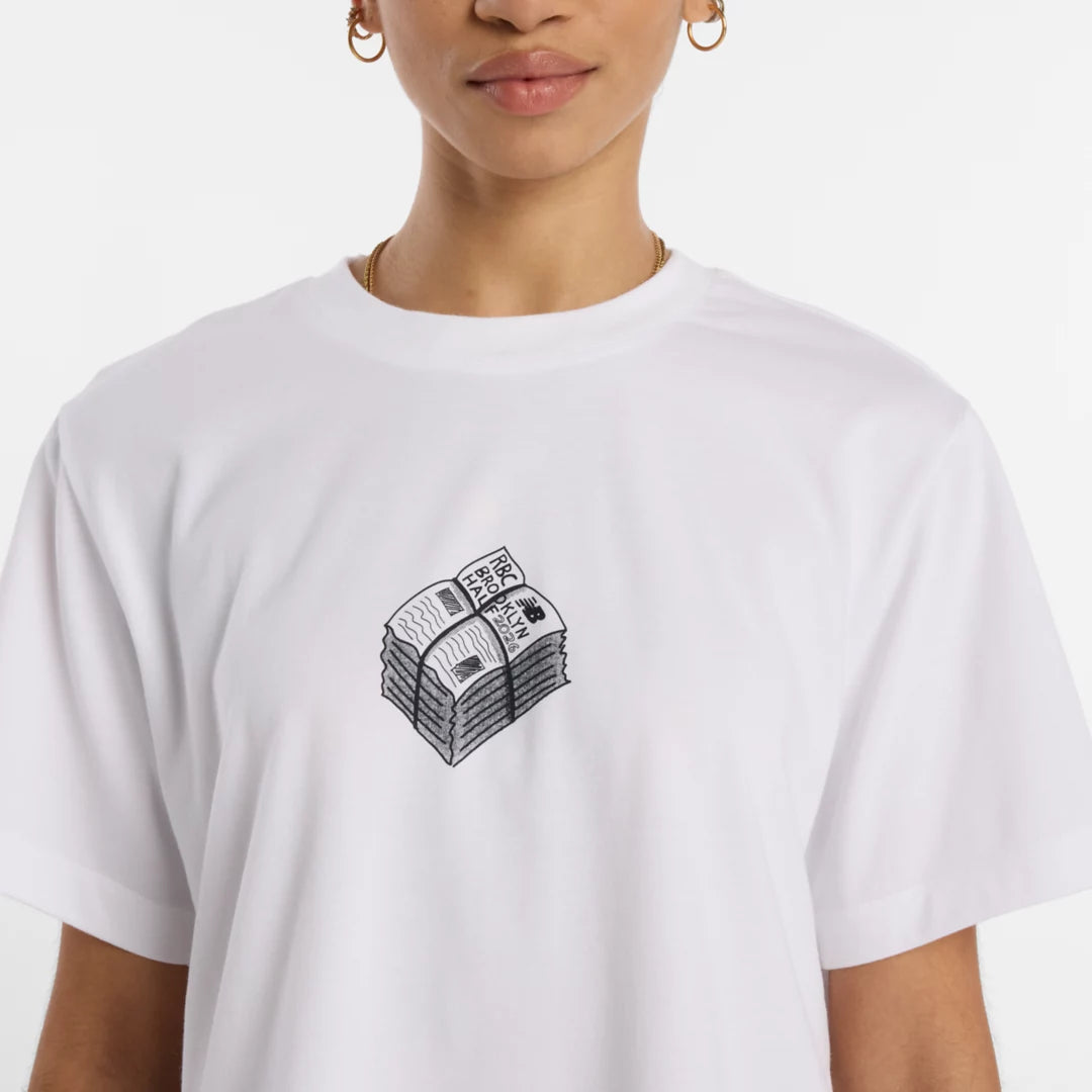 Women RBC Brooklyn Half Women's Graphic T-Shirt - Newspaper / New Balance
