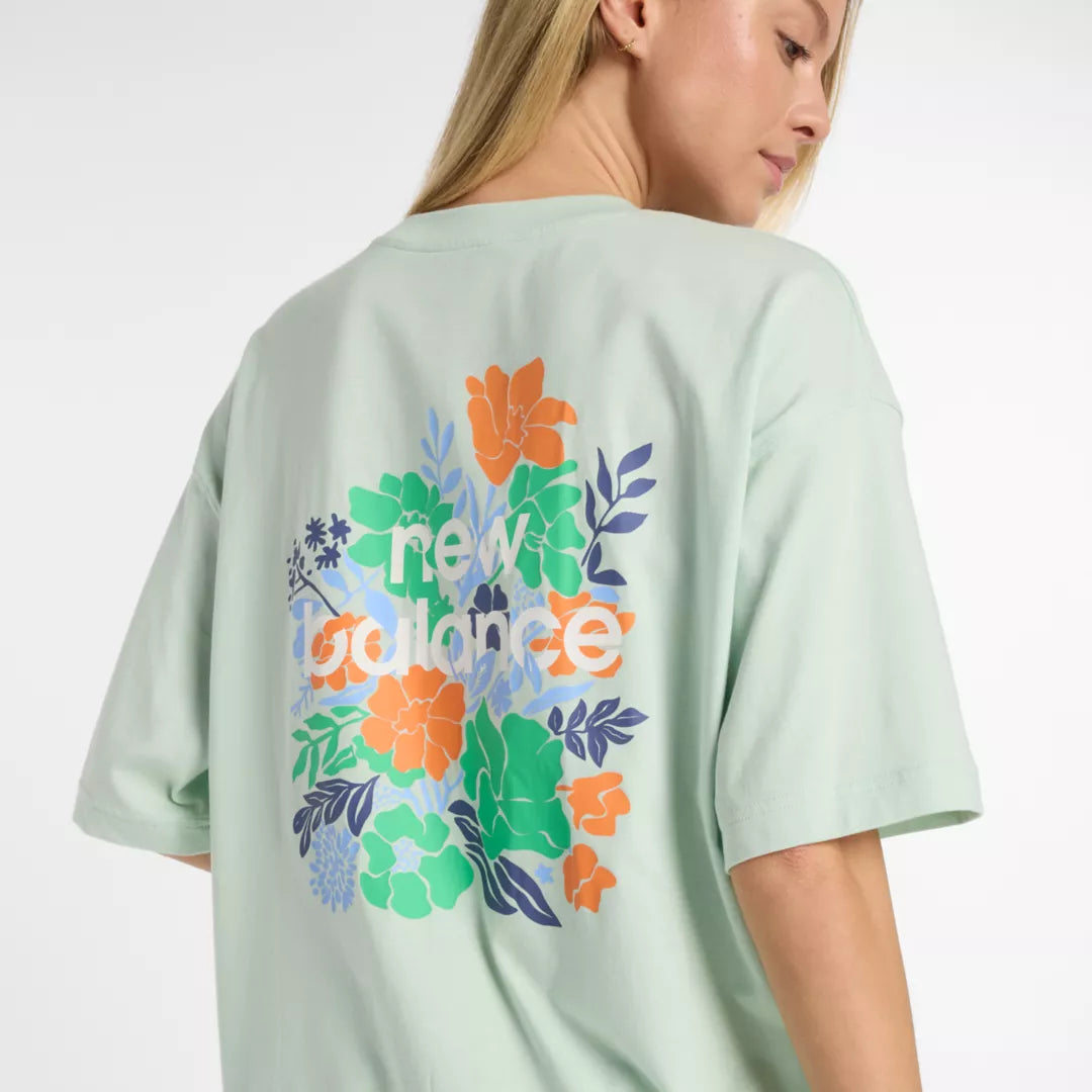 Women Flower Oversize T-Shirt / New Balance