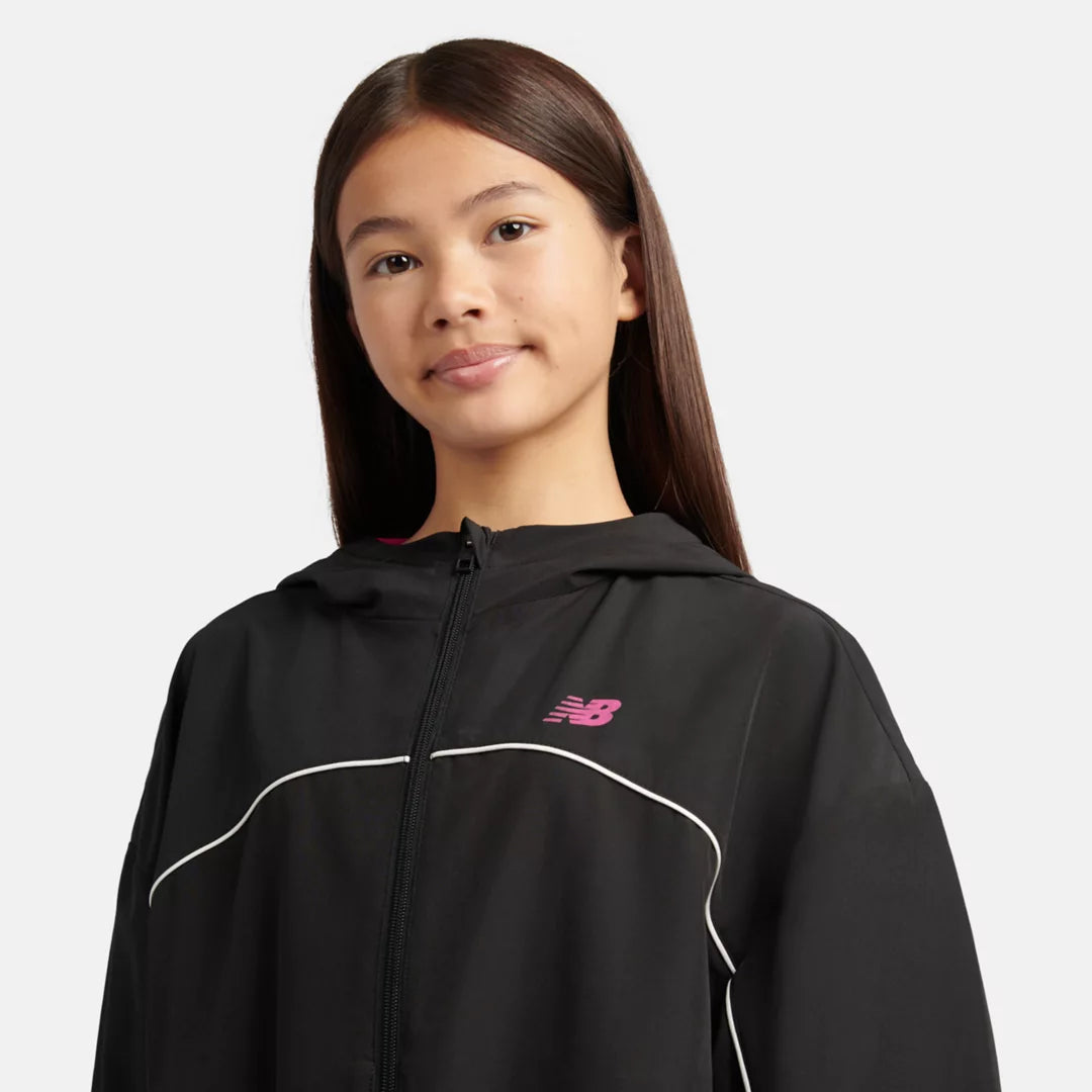 Kids Contrast Piping Track Jacket / New Balance