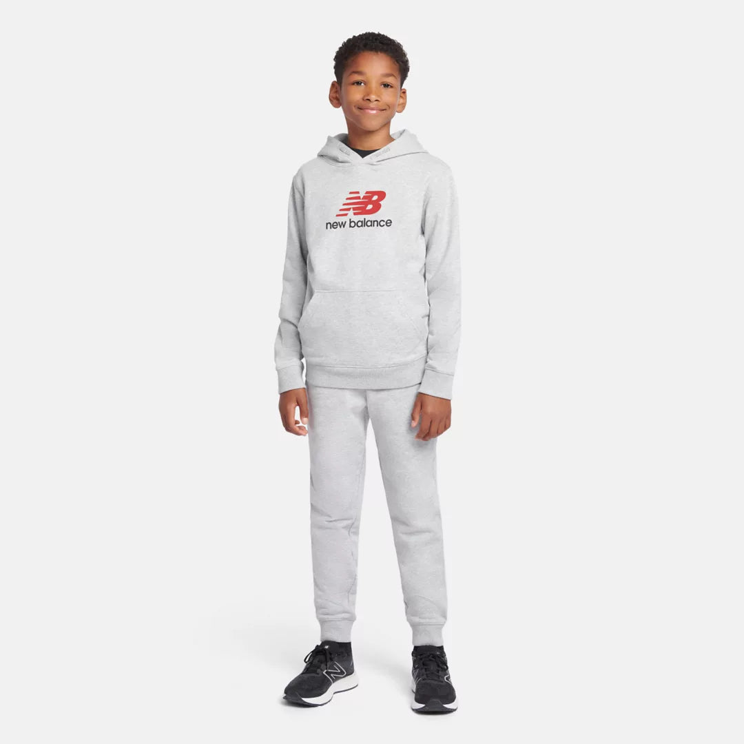 Kids French Terry Stacked Logo Hoodie / New Balance