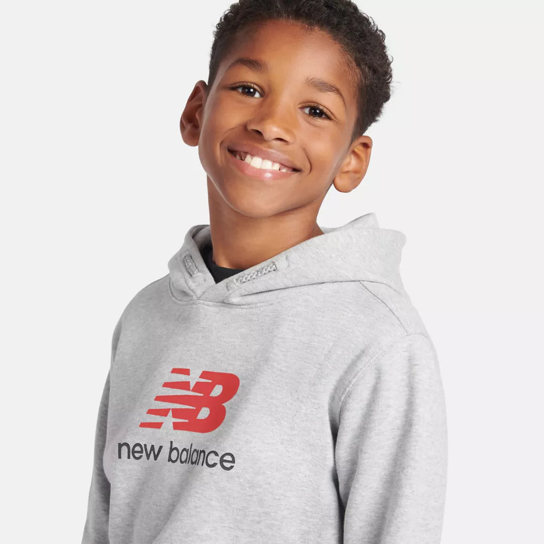 Kids French Terry Stacked Logo Hoodie / New Balance