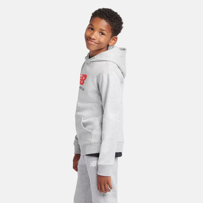 Kids French Terry Stacked Logo Hoodie / New Balance