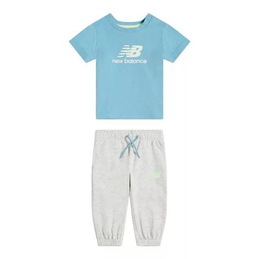 Kids Colourblock T-Shirt & Jog Set / New Balance