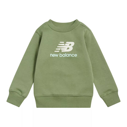 Kids Brush Back Stacked Logo Crew / New Balance