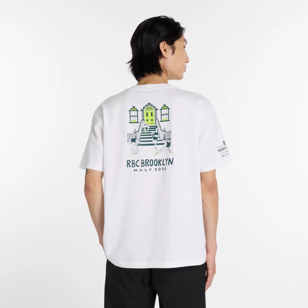 Men RBC Brooklyn Half Men's Graphic T-Shirt - Stoop / New Balance
