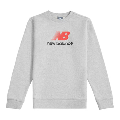 Kids Brush Back Stacked Logo Crew / New Balance