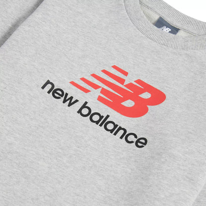 Kids Brush Back Stacked Logo Crew / New Balance